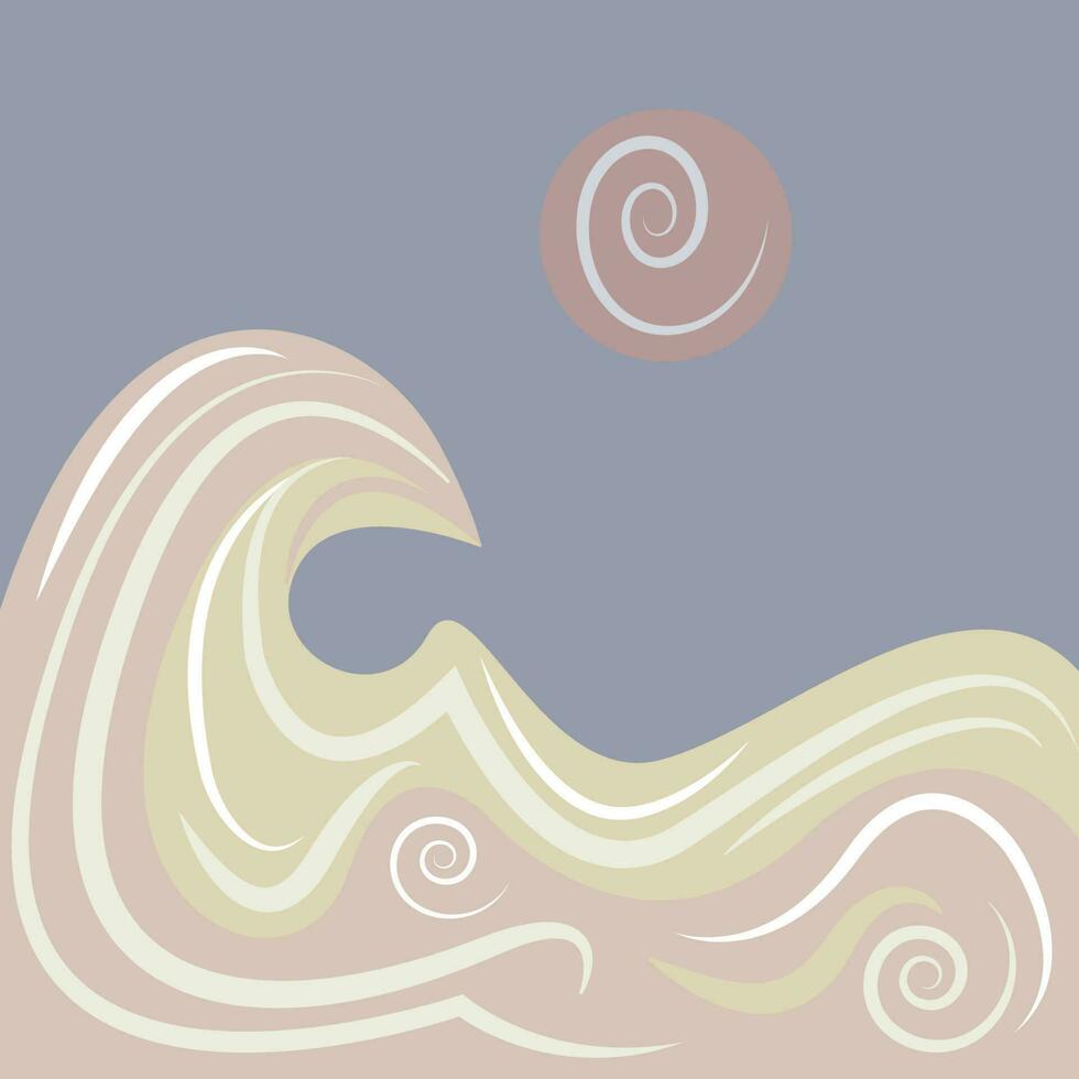 ondas do oceano abstratas vetor