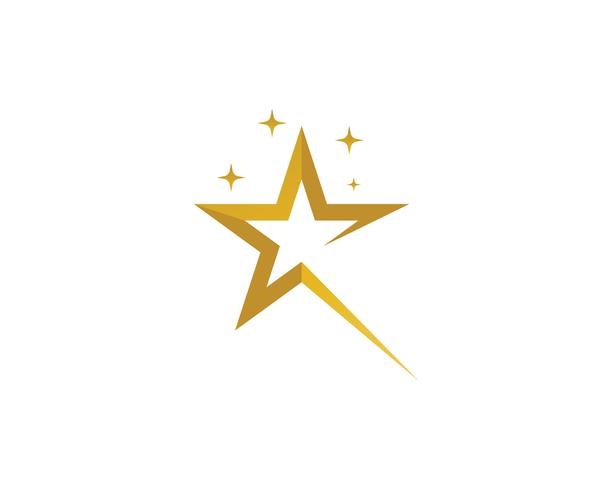 Ícone de vetor e modelo de logotipo estrela