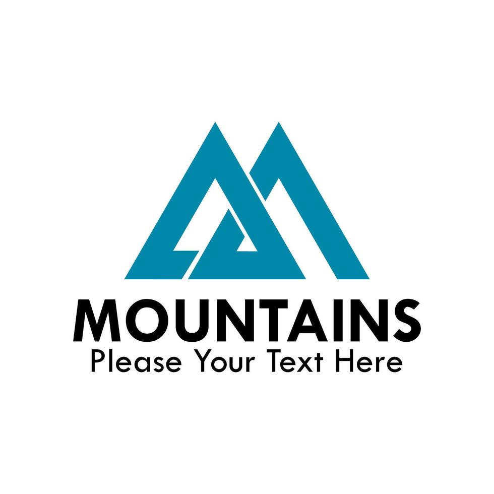 ilustração de modelo de design de logotipo de montanhas. isso é bom para web, aplicativo, tecnologia, fábrica etc vetor