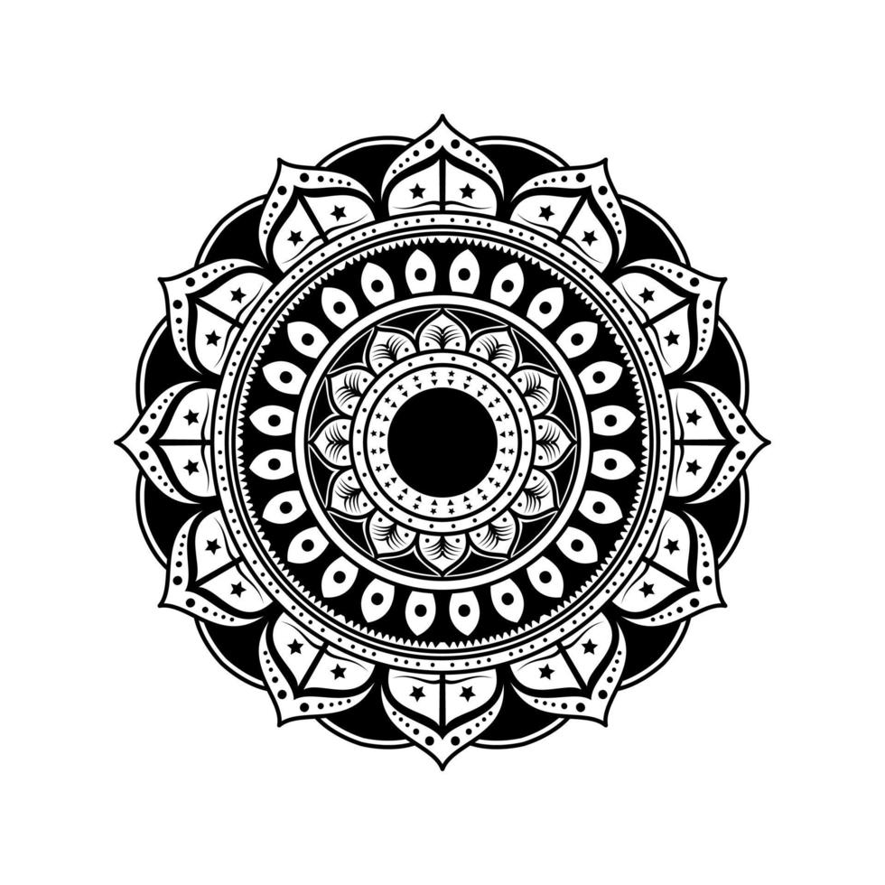 mandala vector arte padrão circular em forma de mandala para henna, tatuagem, decoração. ornamento decorativo em estilo étnico oriental. página do livro para colorir.