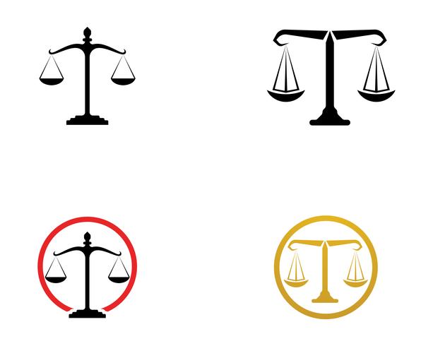 Advogado de justiça logotipo e símbolos modelo ícones app vetor