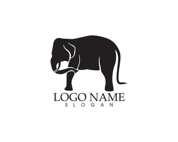 logotipo de vetor de elefante e app de modelo de símbolos