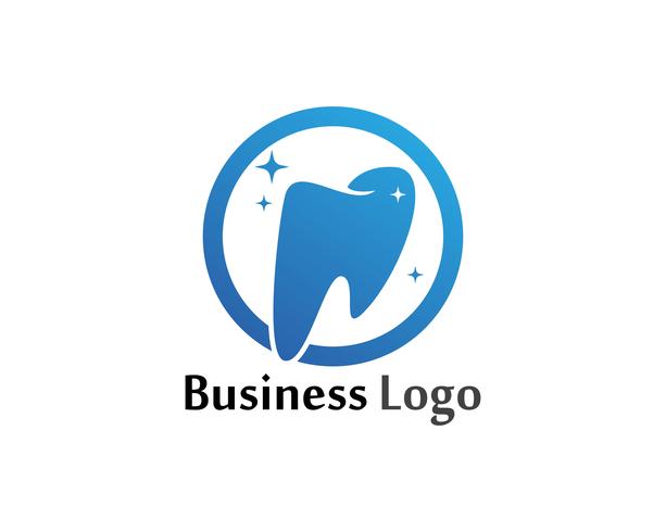 Modelo de vetor de logotipo e símbolos de cuidados dentários