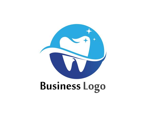 Modelo de vetor de logotipo e símbolos de cuidados dentários