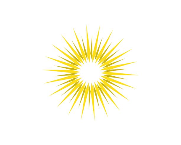 modelo de ícone do sol ilustration logo vector