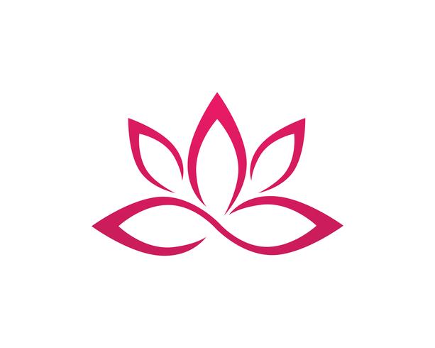 Sinal de flor de lótus para bem-estar, Spa e Yoga. Vetor