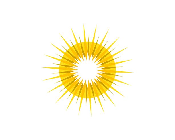 modelo de ícone do sol ilustration logo vector