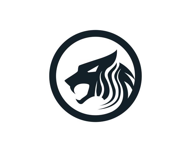 Mascote de logotipo de cabeça de tigre em fundo branco vetor