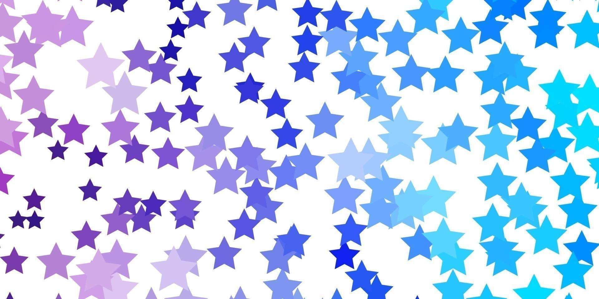 textura vector rosa claro, azul com lindas estrelas.