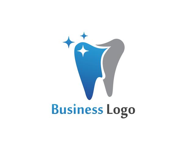 Modelo de vetor de logotipo e símbolos de cuidados dentários