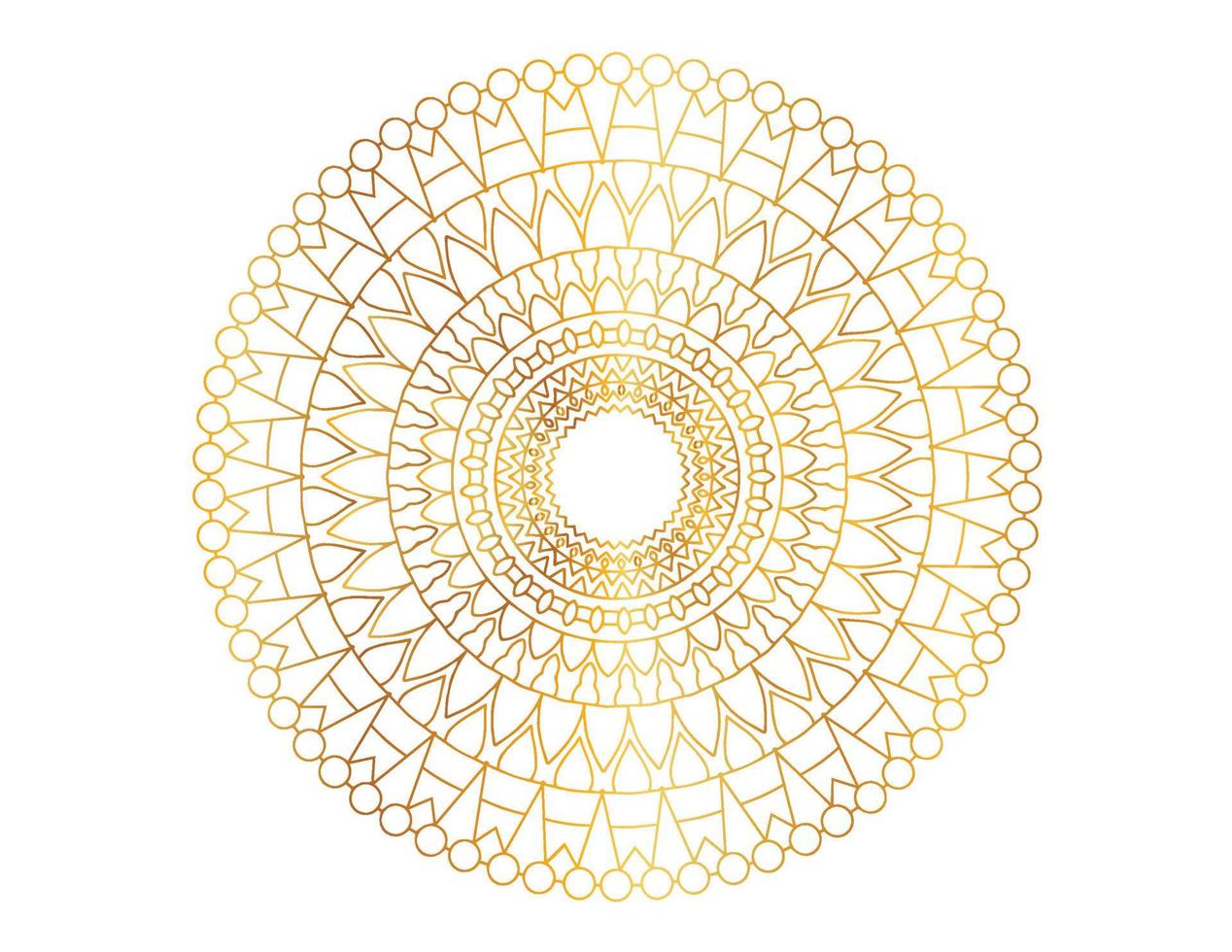 arte mandala com gradiente dourado, design, plano de fundo, vetor