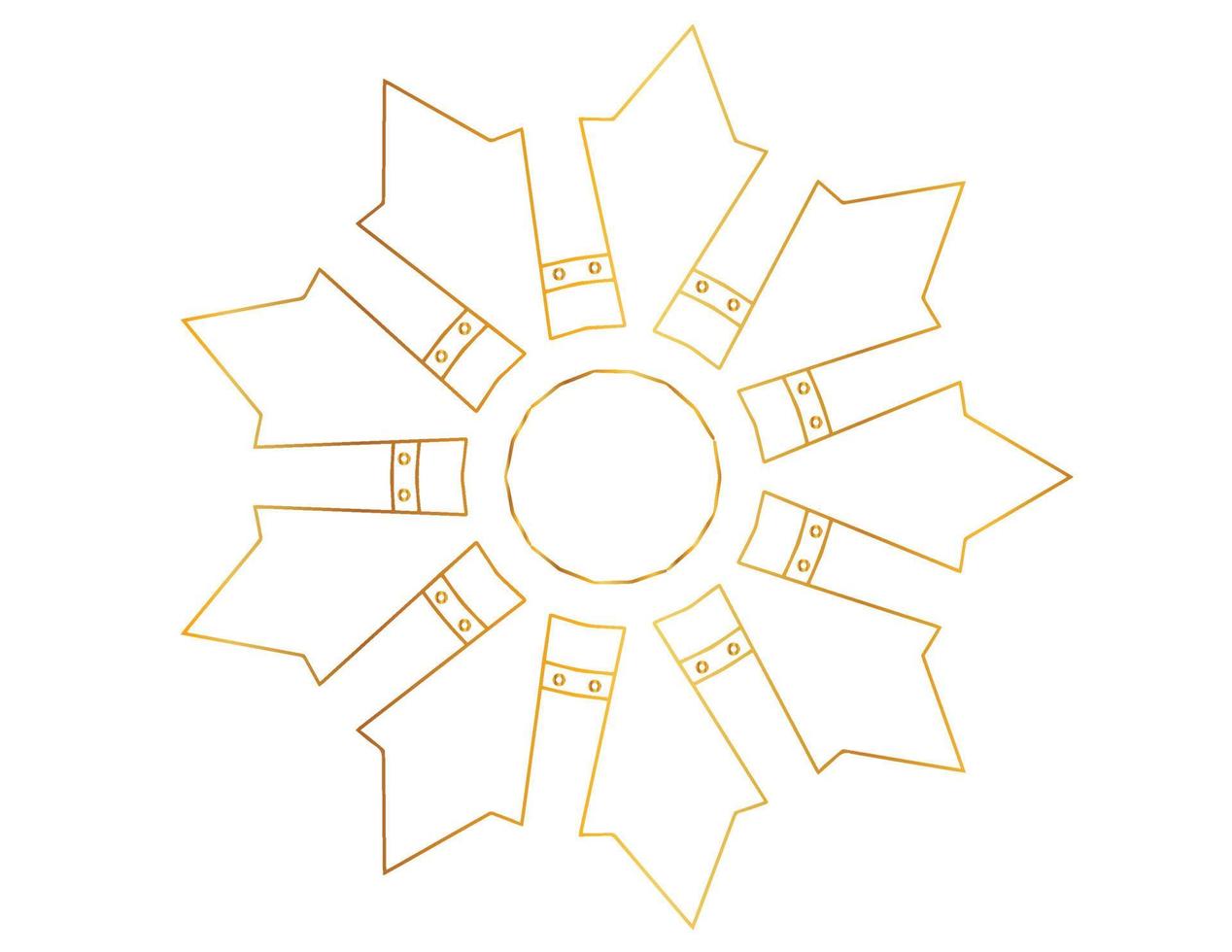 arte mandala com gradiente dourado, design, plano de fundo, vetor