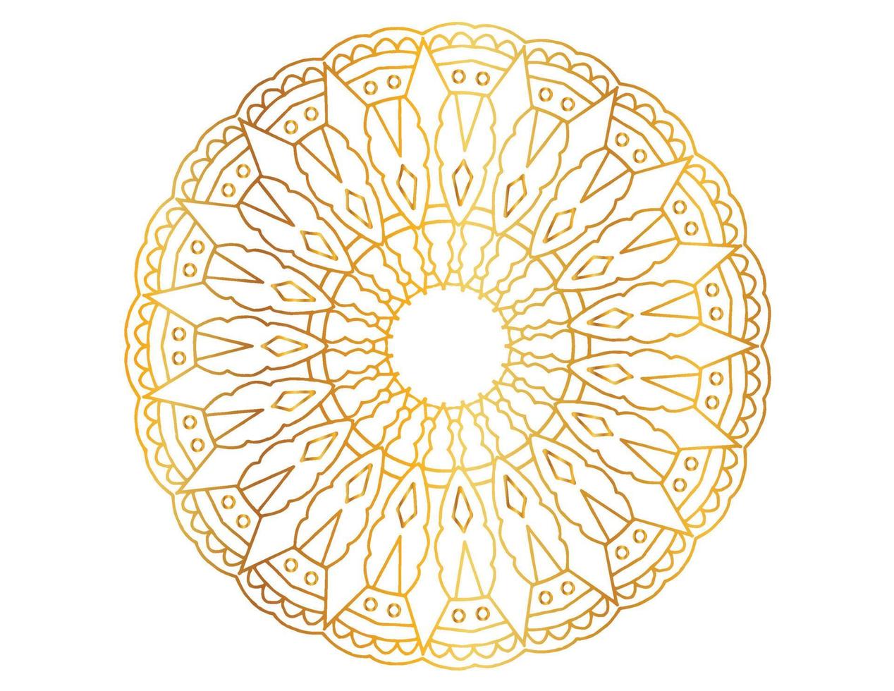 arte mandala com gradiente dourado, design, plano de fundo, vetor