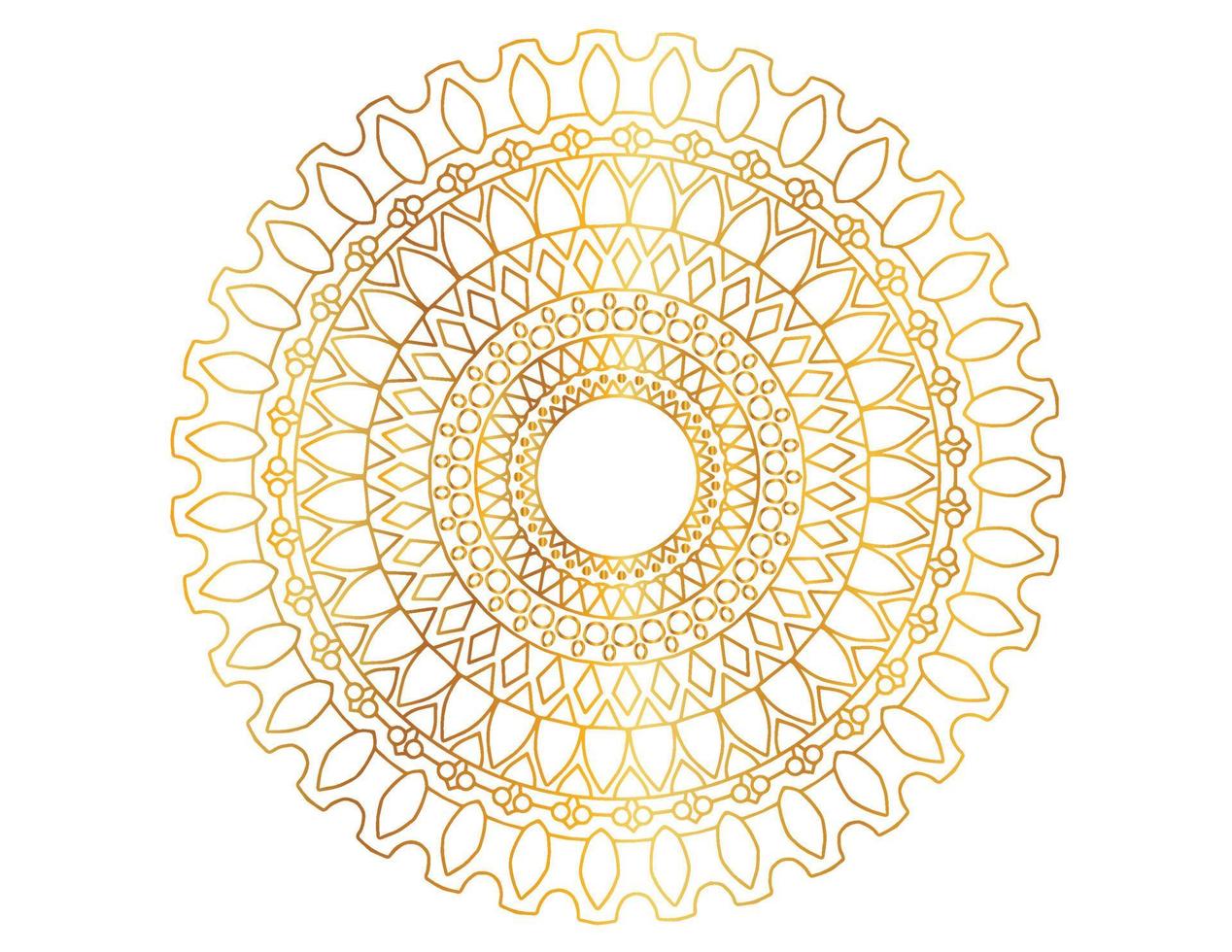 arte mandala com gradiente dourado, design, plano de fundo, vetor