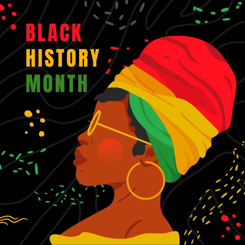 conceito de mulher para o mês da história negra vetor