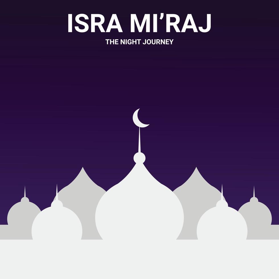 feliz ilustração do dia de isra mi'raj. a viagem noturna. vetor