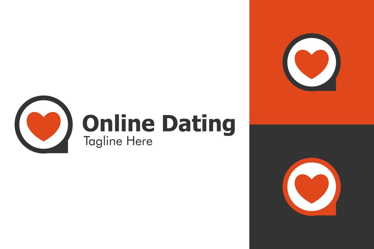 gráfico de vetor de ilustração do logotipo de namoro online. perfeito para usar em empresa de tecnologia