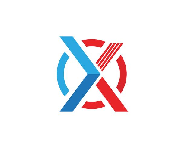 X Letter Logo Template ícone do vetor