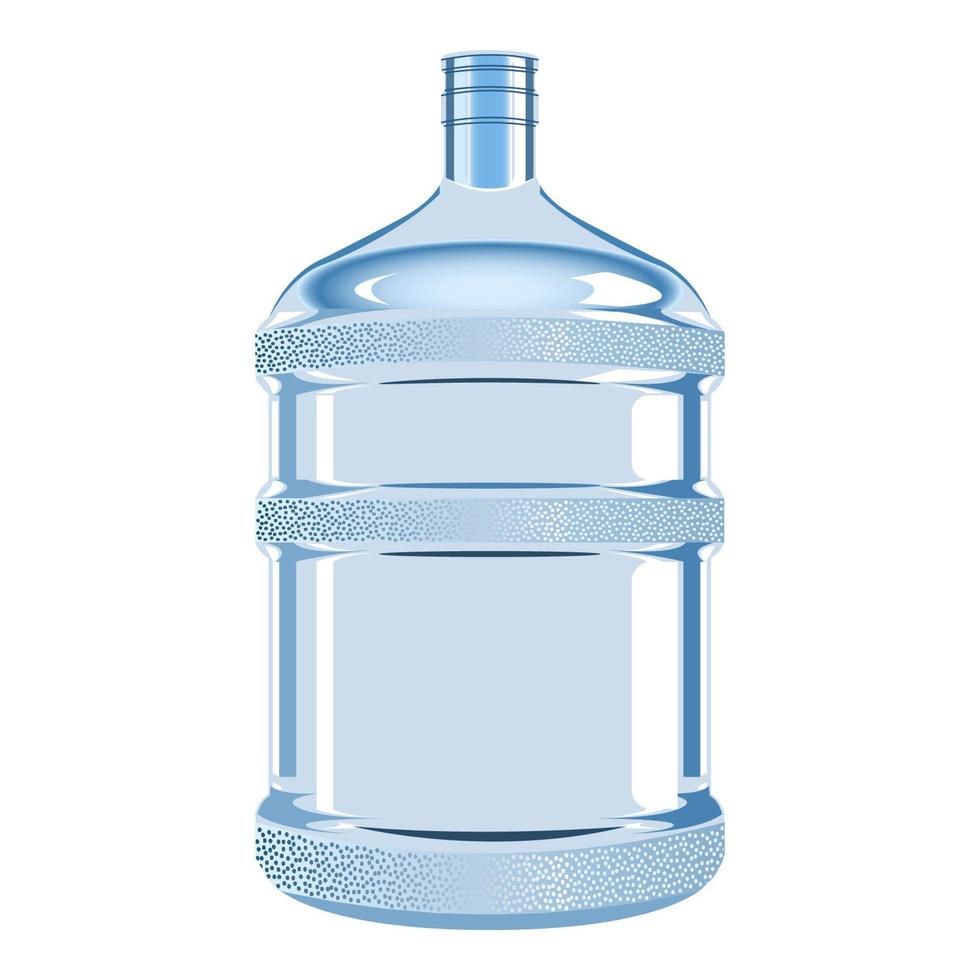 garrafa de água de plástico para refrigerador realista vetor
