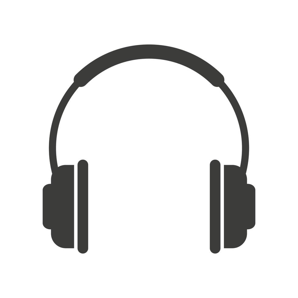 ícone de vetor de fones de ouvido. símbolo de música isolado no fundo branco