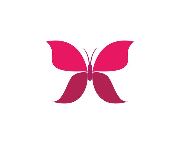 Design de ícone de borboleta de beleza vetor