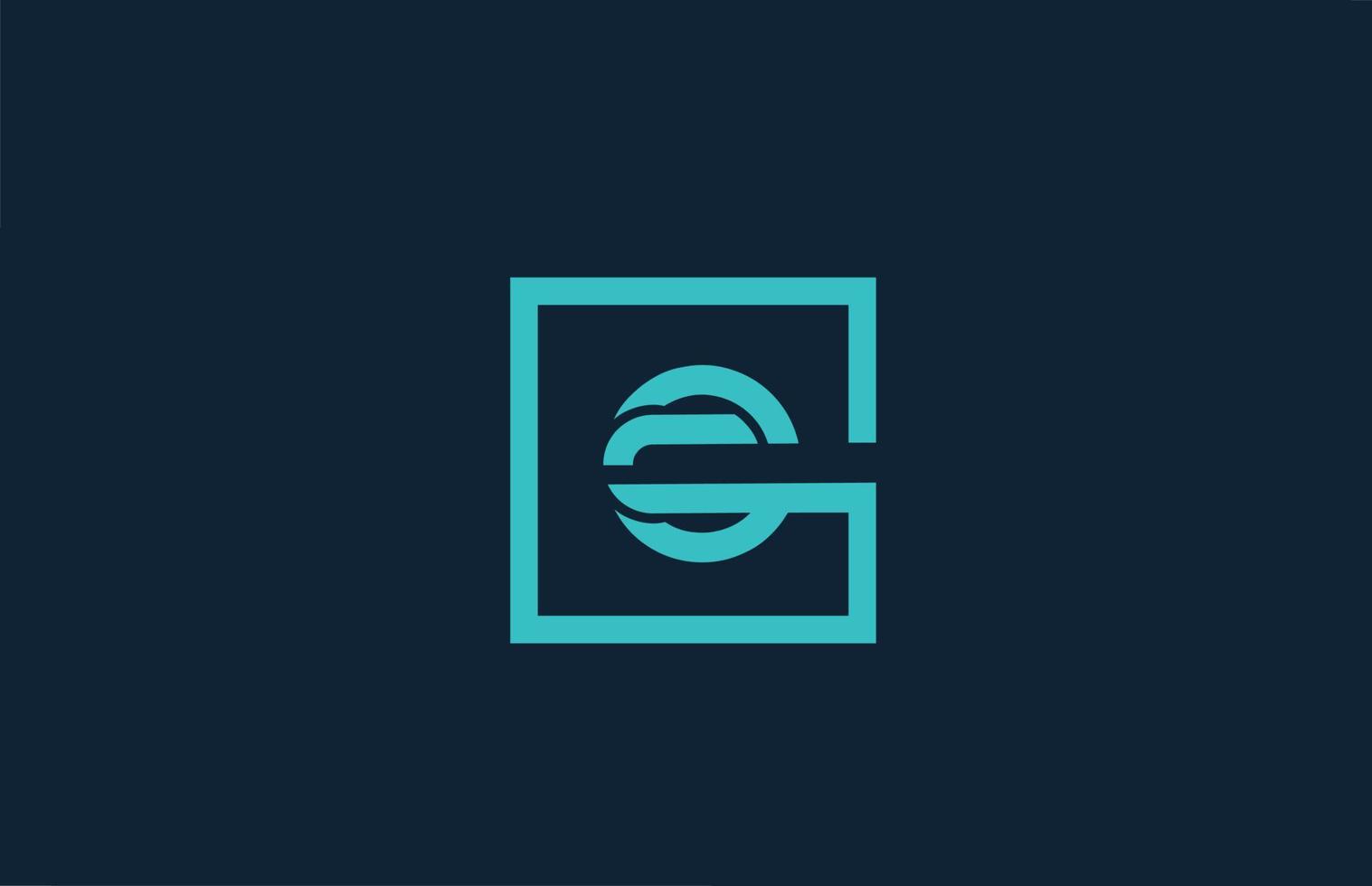 linha azul c design de ícone do logotipo da letra do alfabeto. modelo criativo para empresa e negócios vetor