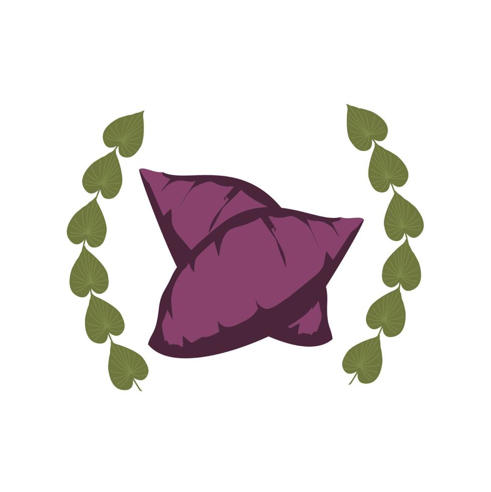 ícone de comida vegetariana de batata-doce simples e logotipo vetorial vetor