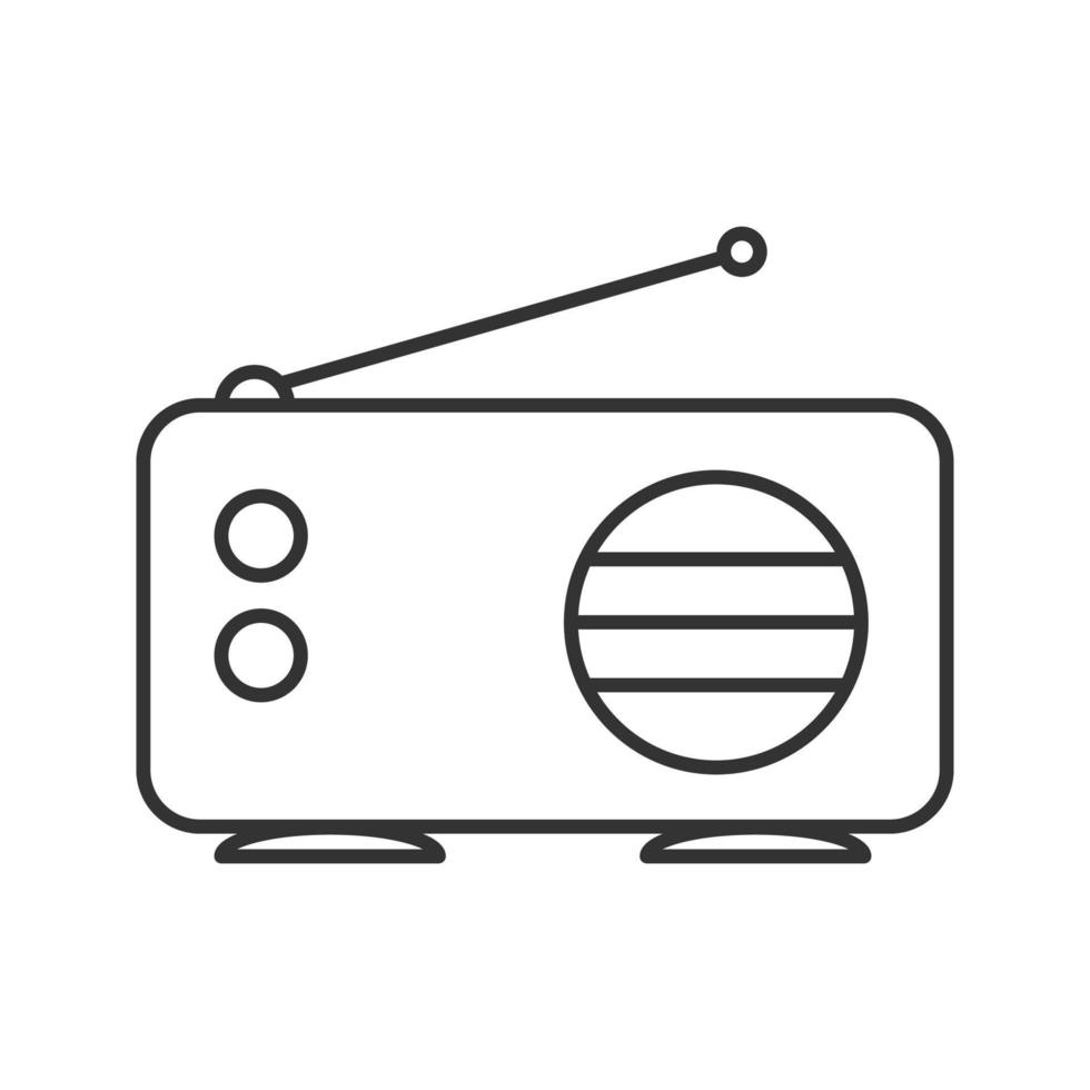 ícone linear de rádio vetor