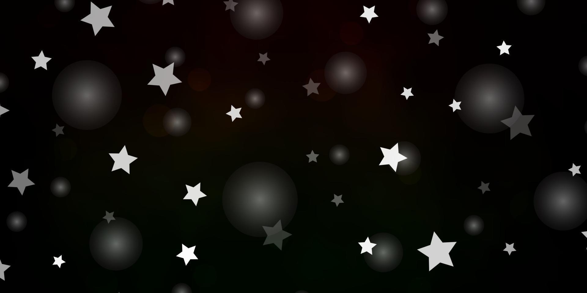 fundo vector verde escuro, vermelho com círculos, estrelas.