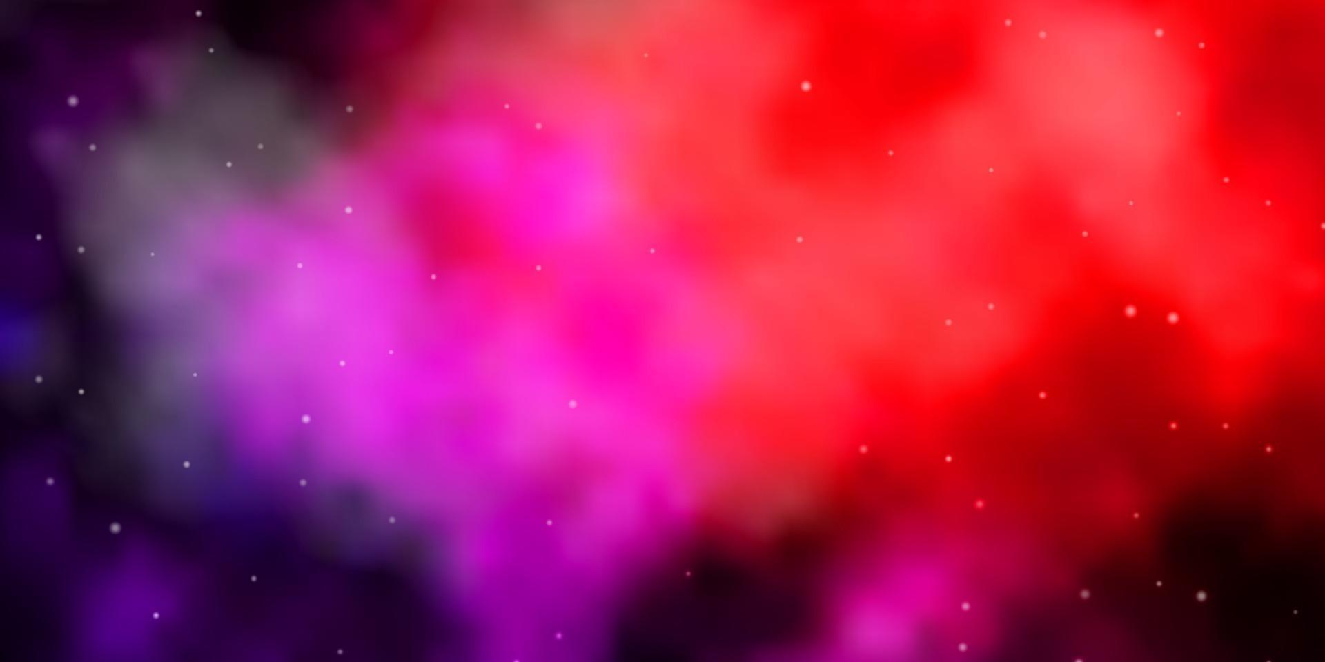 padrão de vetor rosa e vermelho escuro com estrelas abstratas.