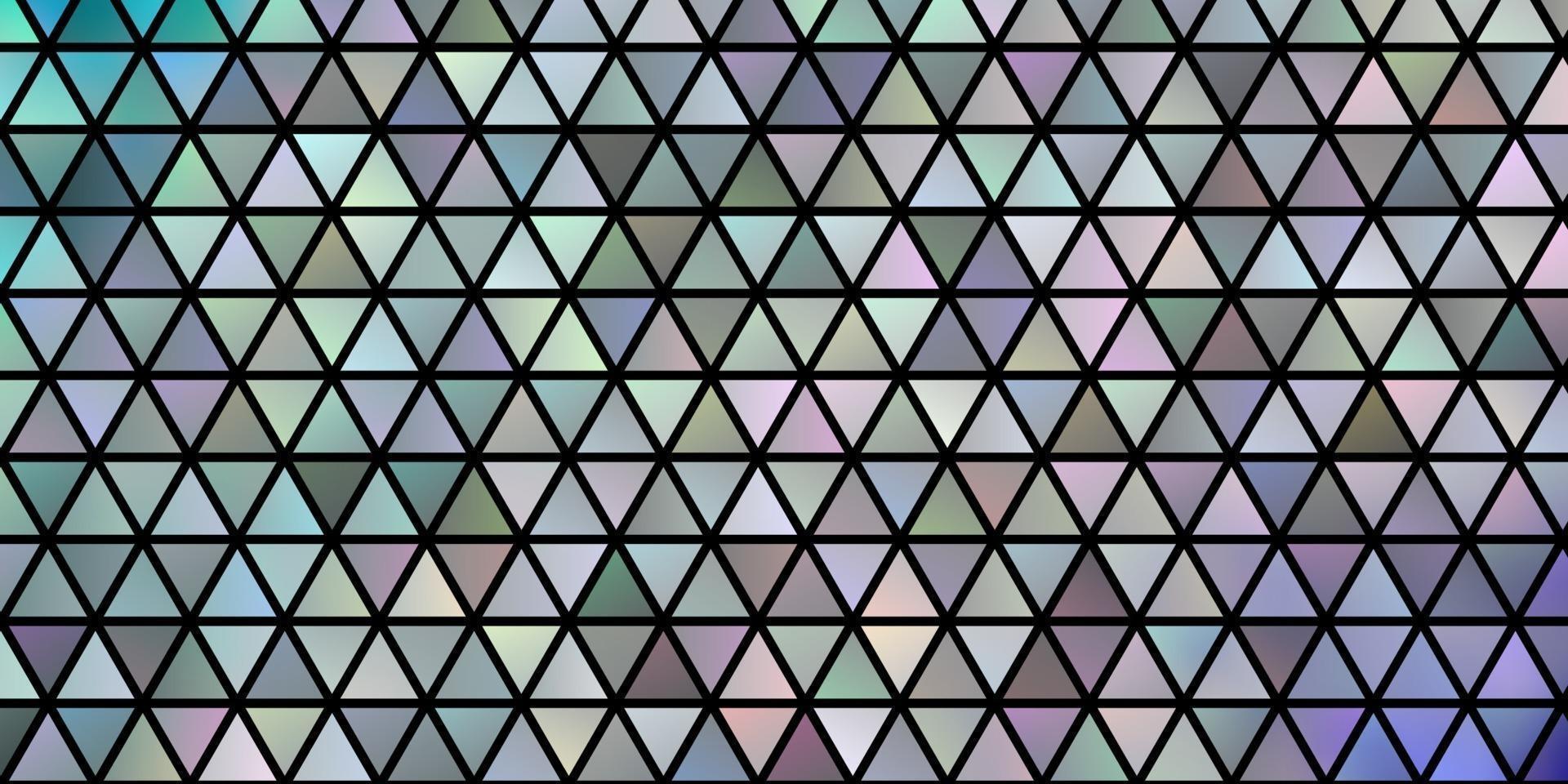 modelo de vetor rosa claro, azul com cristais, triângulos.