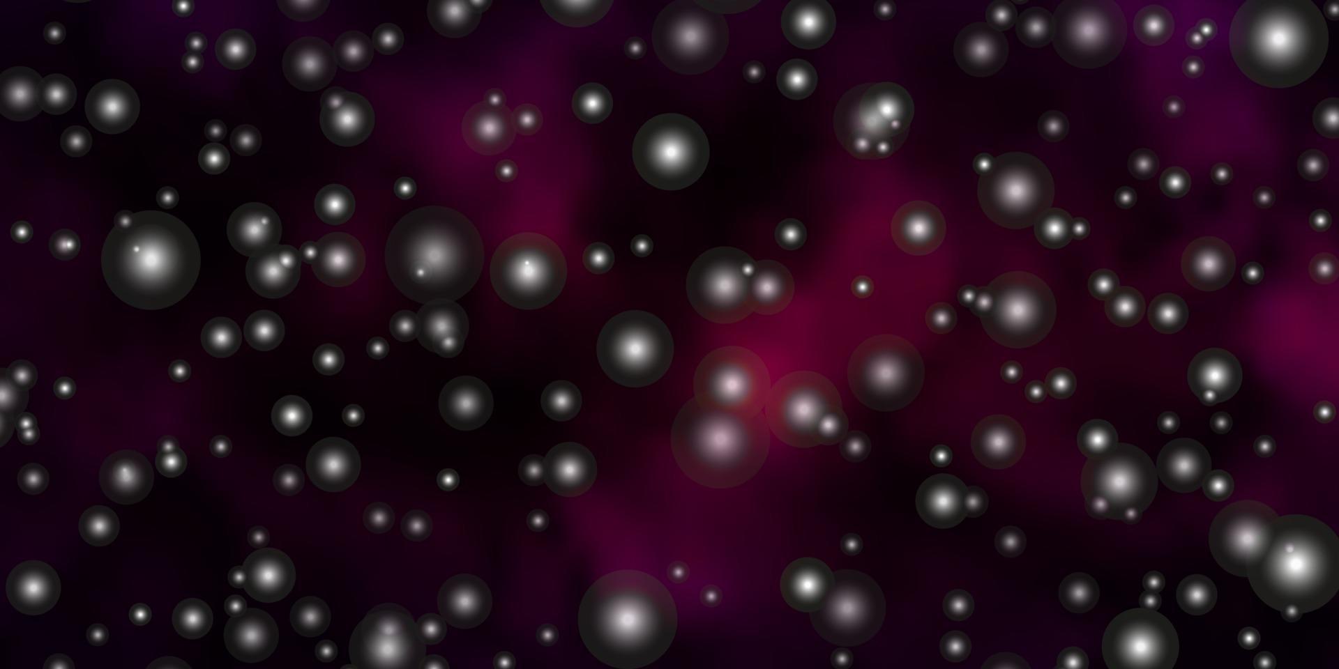 fundo vector roxo escuro com estrelas coloridas.