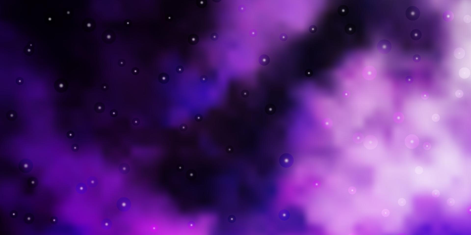 padrão de vetor roxo claro com estrelas abstratas.