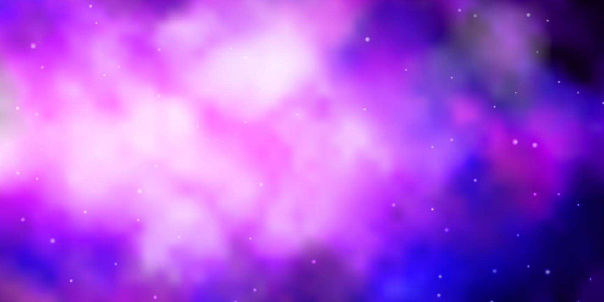 padrão de vetor roxo escuro, rosa com estrelas abstratas.