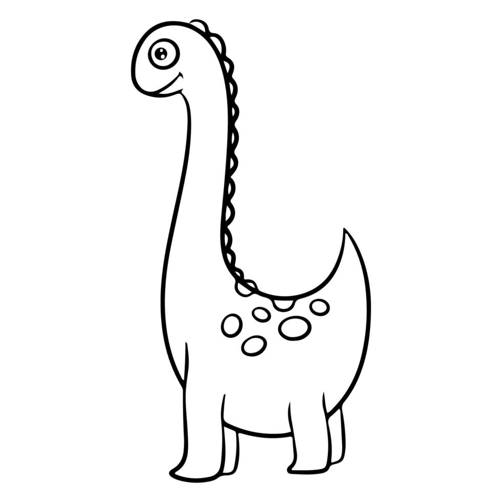 Desenho de dinossauro para colorir para crianças premium vector