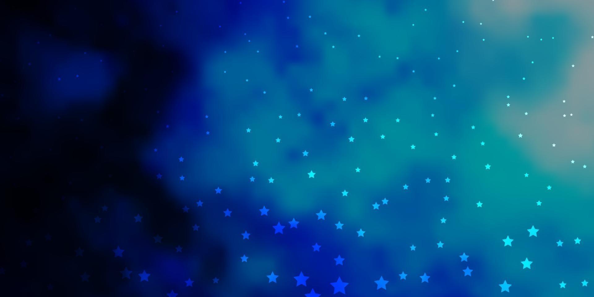 textura vector azul escuro com belas estrelas.