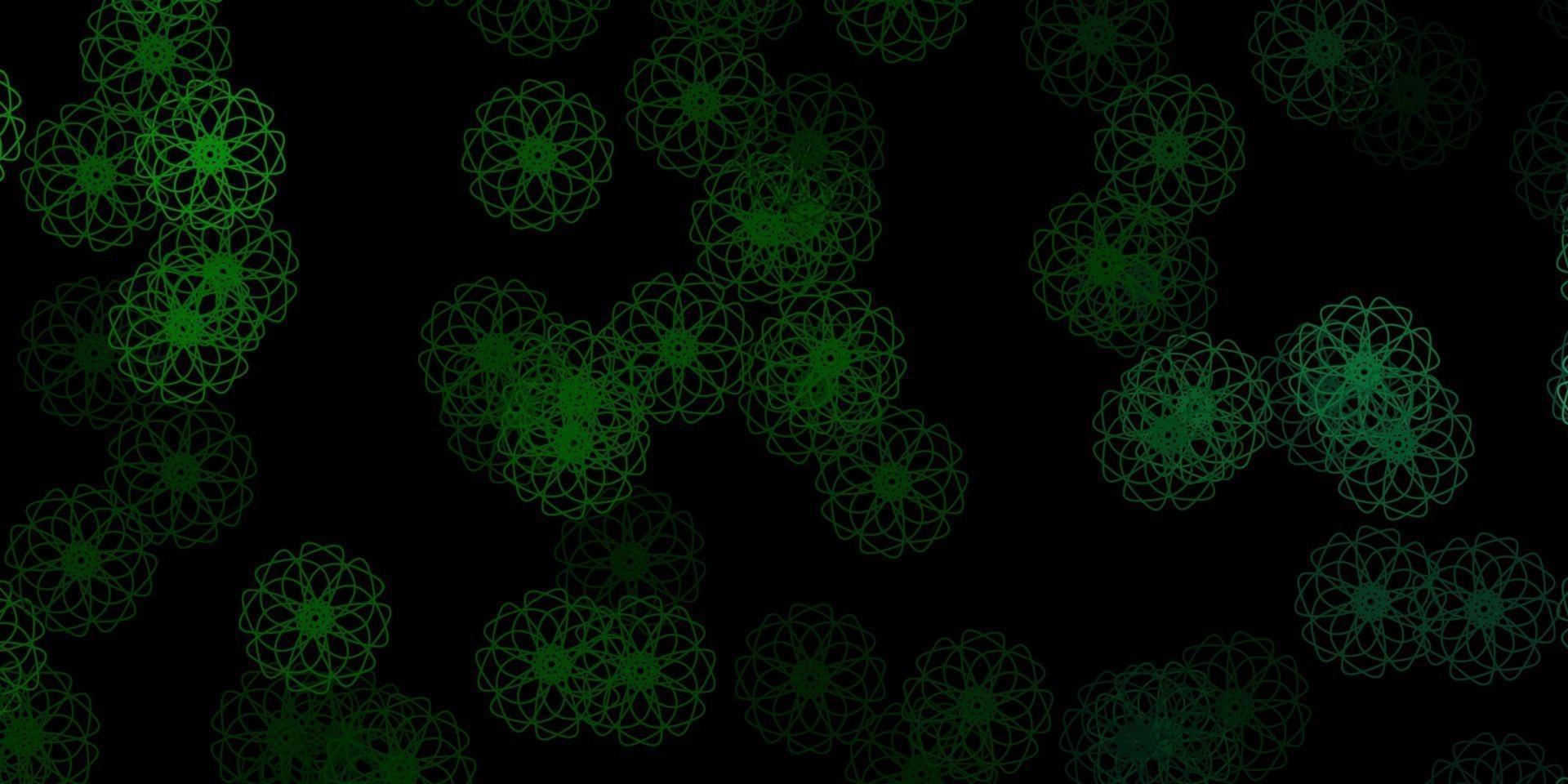 modelo de vetor verde escuro com formas abstratas.
