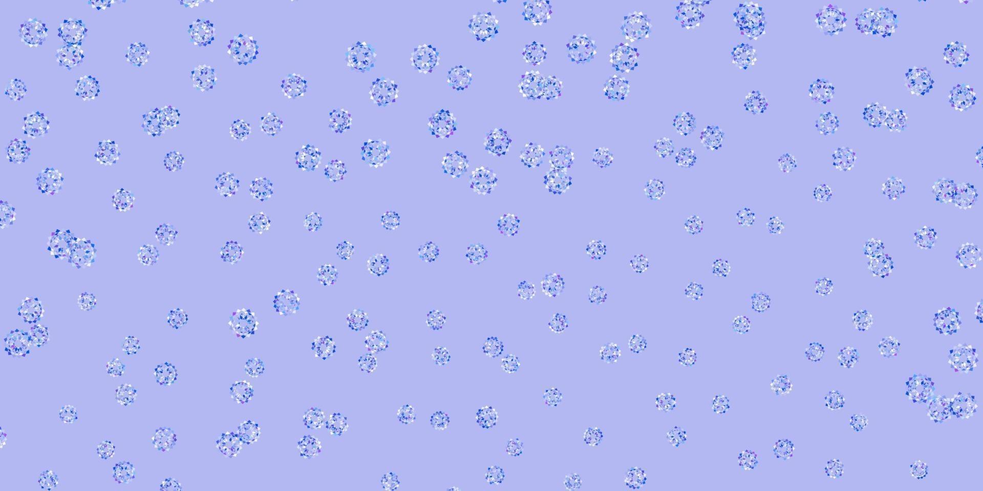 textura de doodle de vetor rosa claro azul com flores.