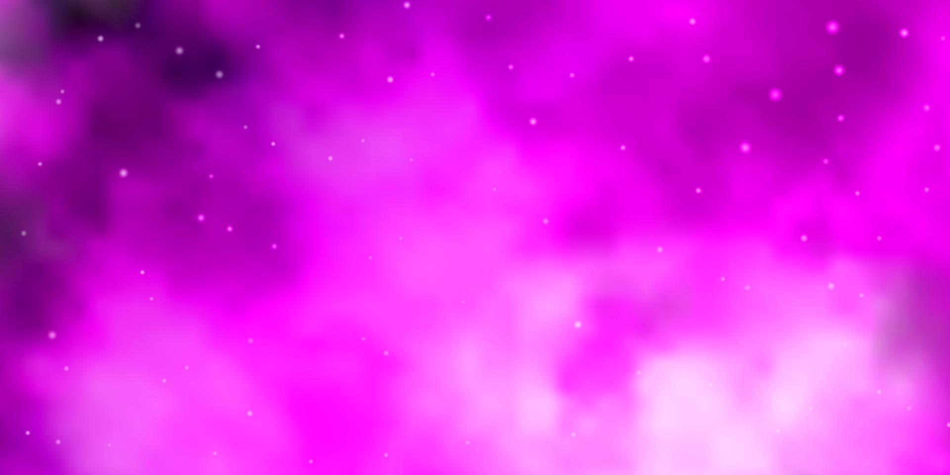 textura leve rosa vector com lindas estrelas.