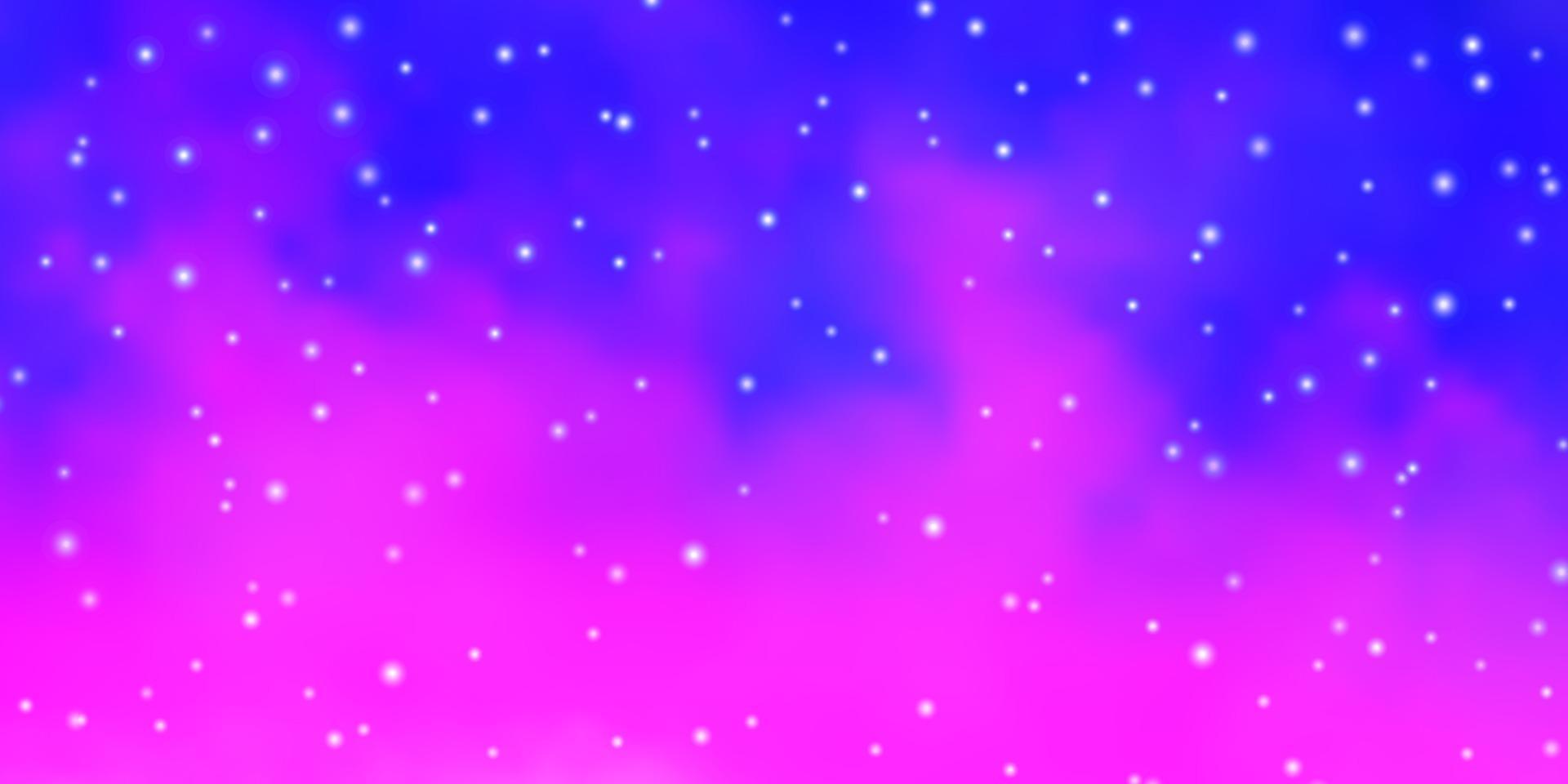 padrão de vetor rosa claro roxo com estrelas abstratas.