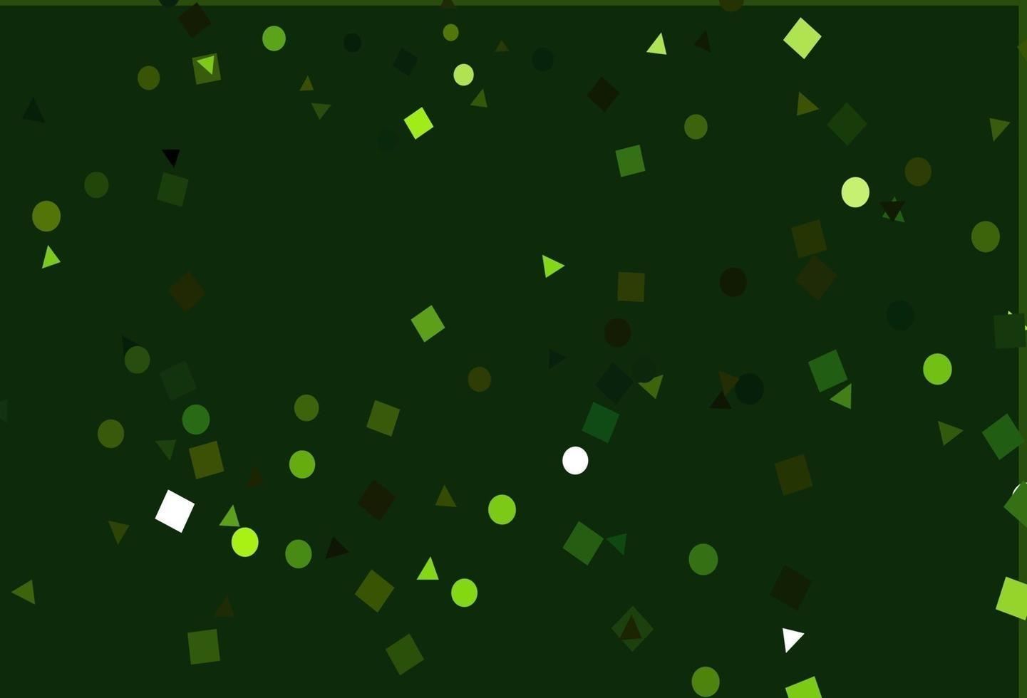 layout de vetor verde claro com círculos, linhas, retângulos.