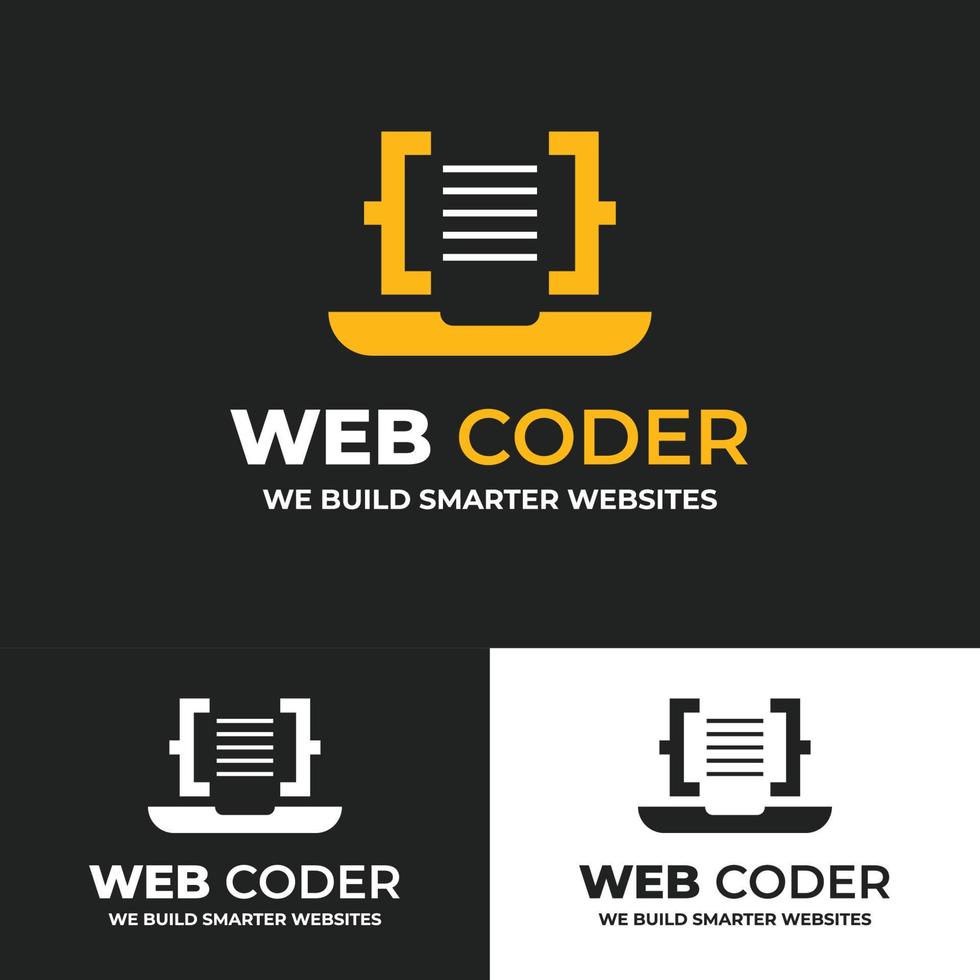 logotipo do codificador web vetor