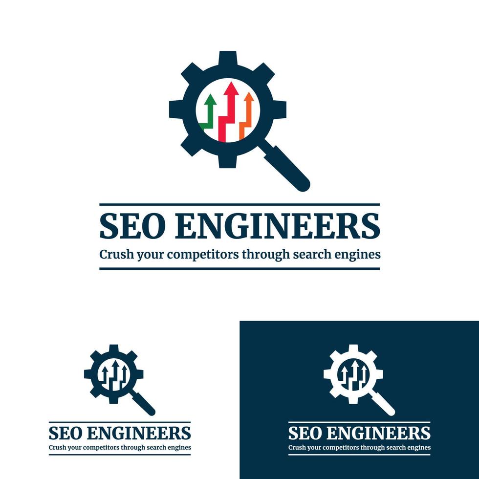 logotipo dos engenheiros de seo vetor