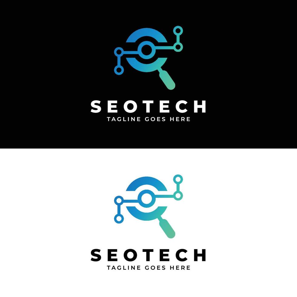 logotipo seo tecnologia vetor