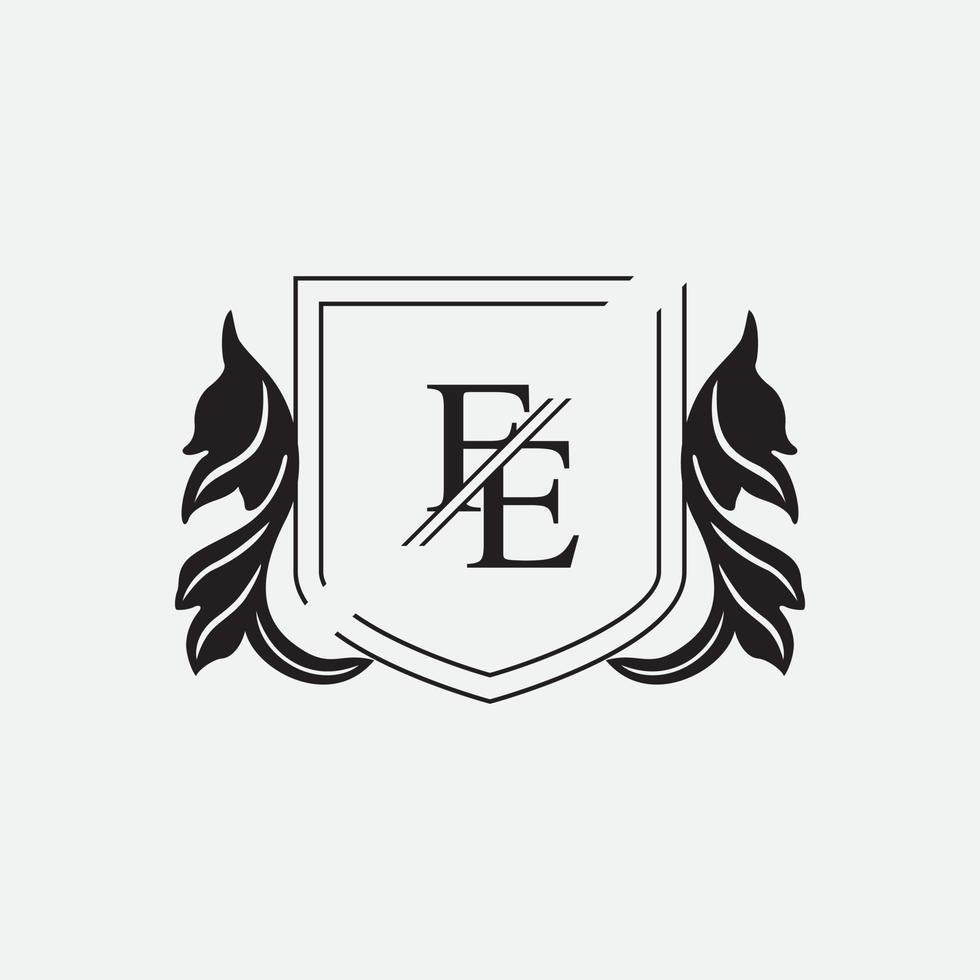 letras do alfabeto monograma ícone logotipo fe,ef,e ef vetor