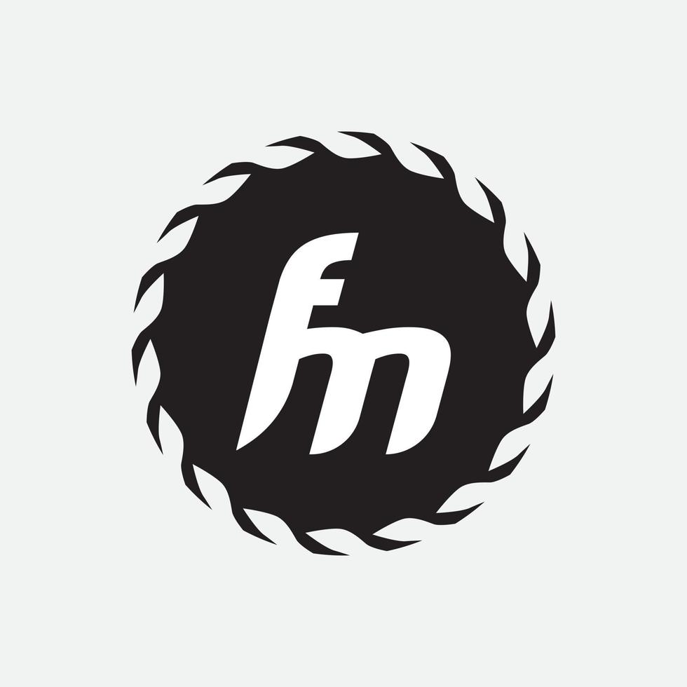 vetor de logotipo de fm de letra de monograma exclusivo