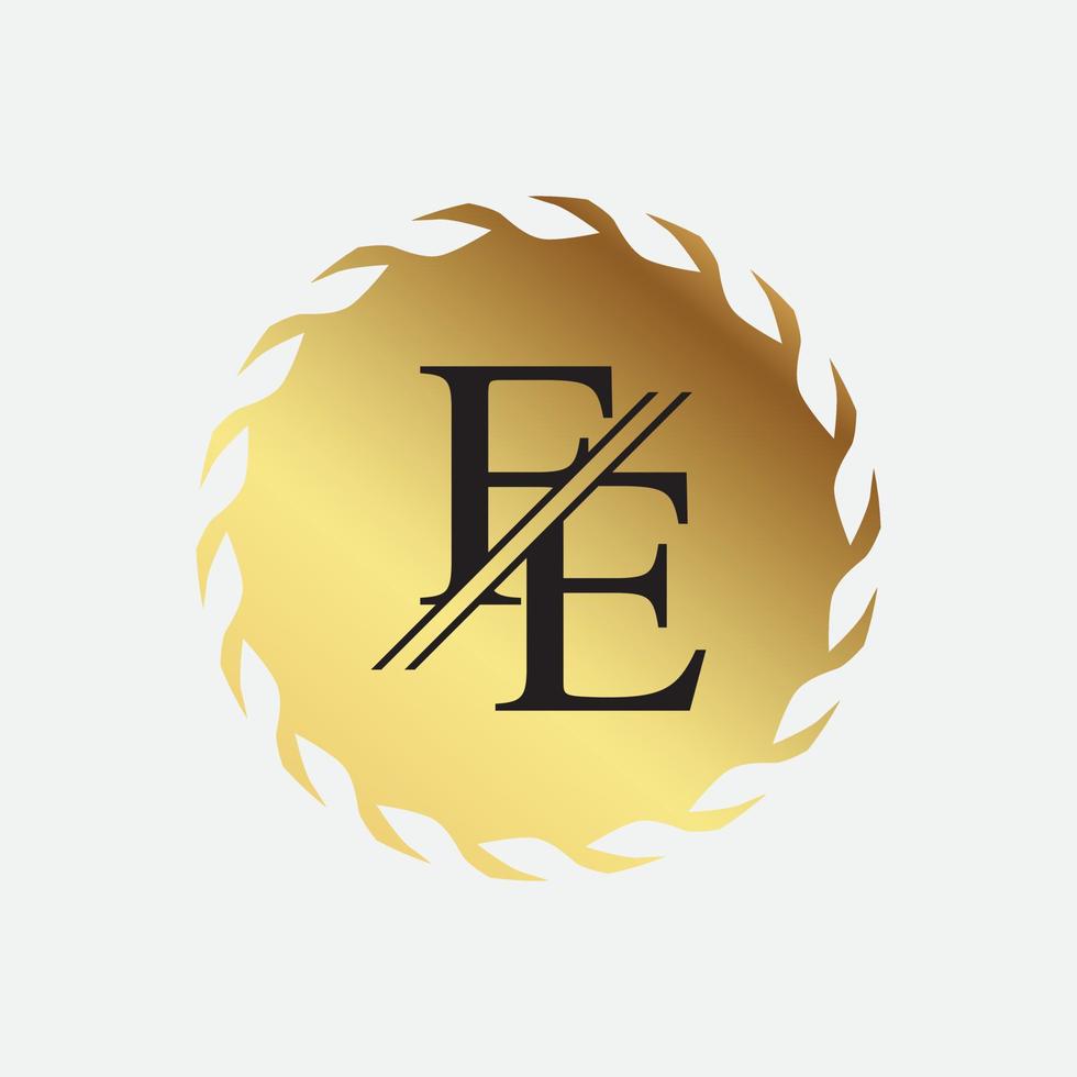 letras do alfabeto monograma ícone logotipo fe,ef,e ef vetor