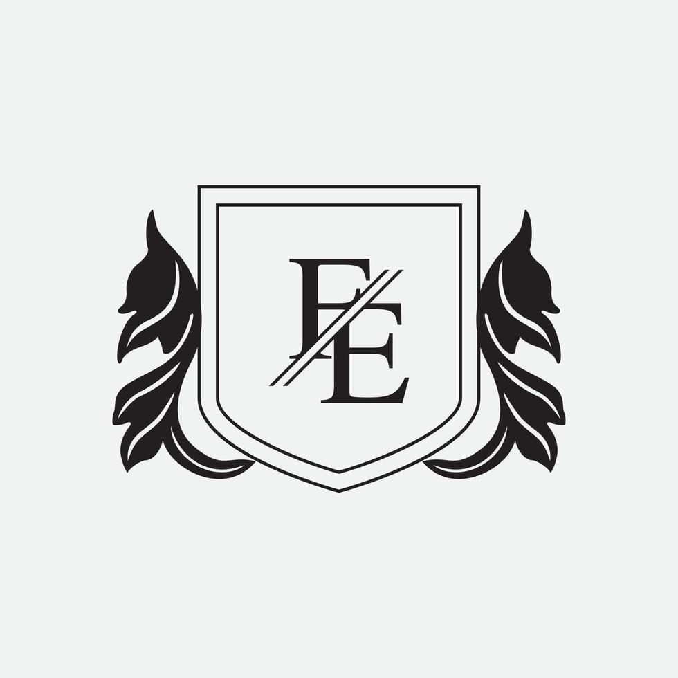 letras do alfabeto monograma ícone logotipo fe,ef,e ef vetor