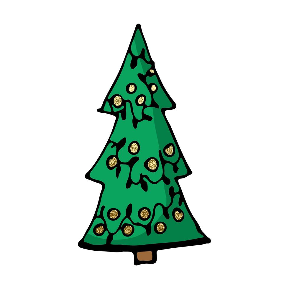 clipart de natal, ícone desenhado à mão. ilustração vetorial vetor