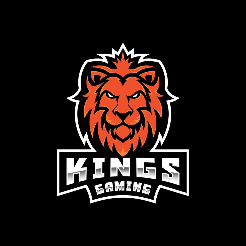 modelo de design de logotipo de jogo rei leão vetor